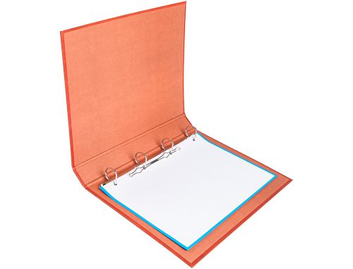 Pasta liderpapel de aneis cartao forrado couro folio natural lombada 40 mm 4 aneis , Liderpapel , 25249 , 8423473252493